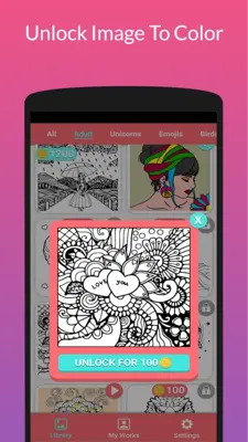 Adult Coloring Book android App screenshot 2