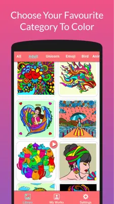 Adult Coloring Book android App screenshot 6